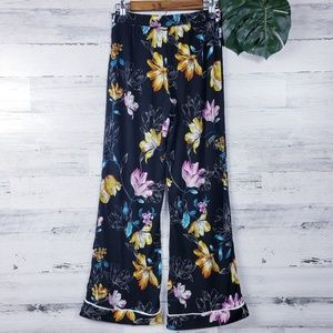 Monteau Floral Wide Leg Casual Slouchy Pants